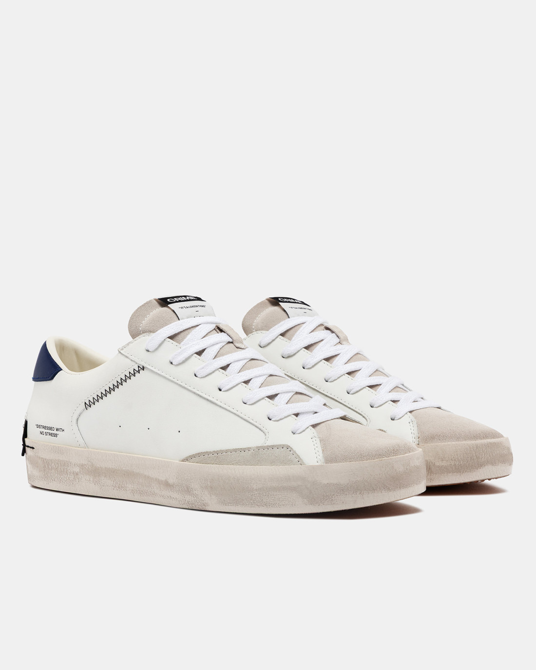 CRIME LONDON: DISTRESSED INDIGO-WHITE