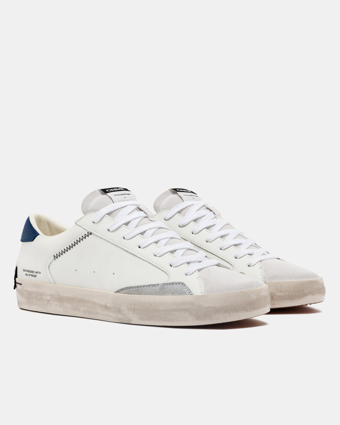 CRIME LONDON: DISTRESSED INDIGO-WHITE