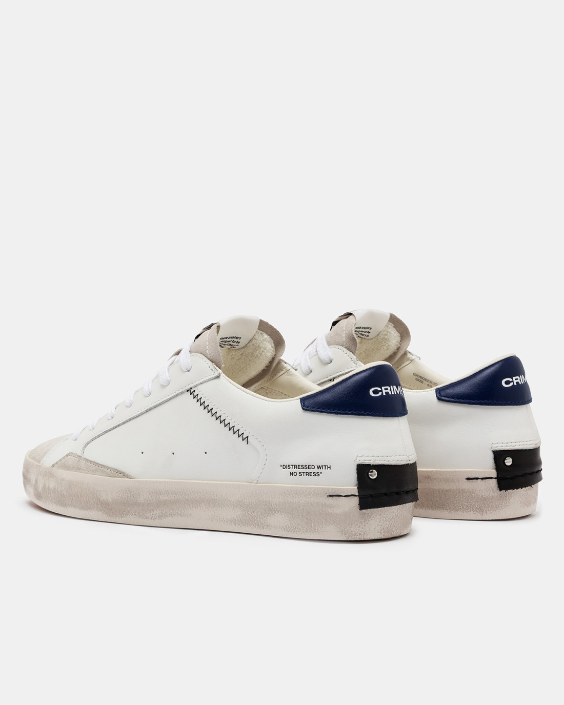 CRIME LONDON: DISTRESSED INDIGO-WHITE