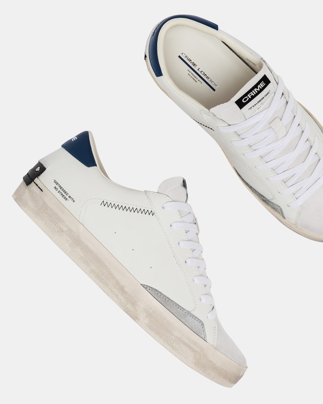 CRIME LONDON: DISTRESSED INDIGO-WHITE