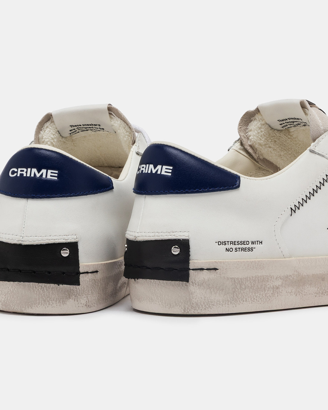 CRIME LONDON: DISTRESSED INDIGO-WHITE