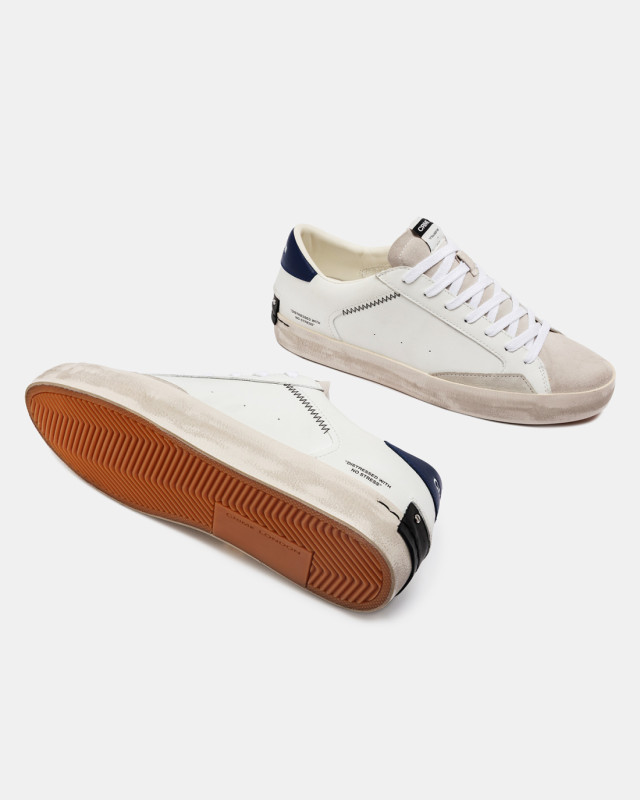 DISTRESSED INDIGO-WHITE