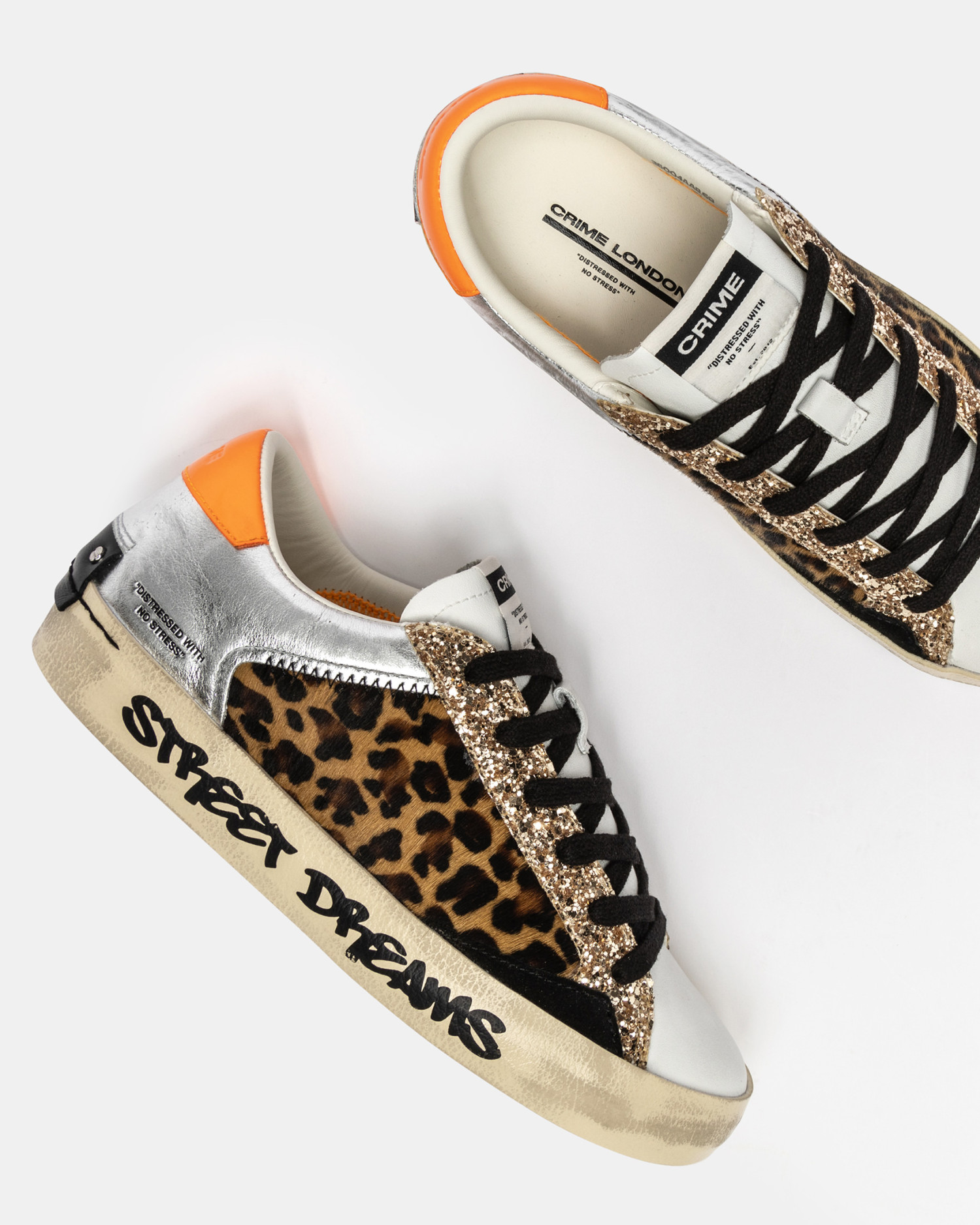 Distressed Leopard Glitz | Crime London 