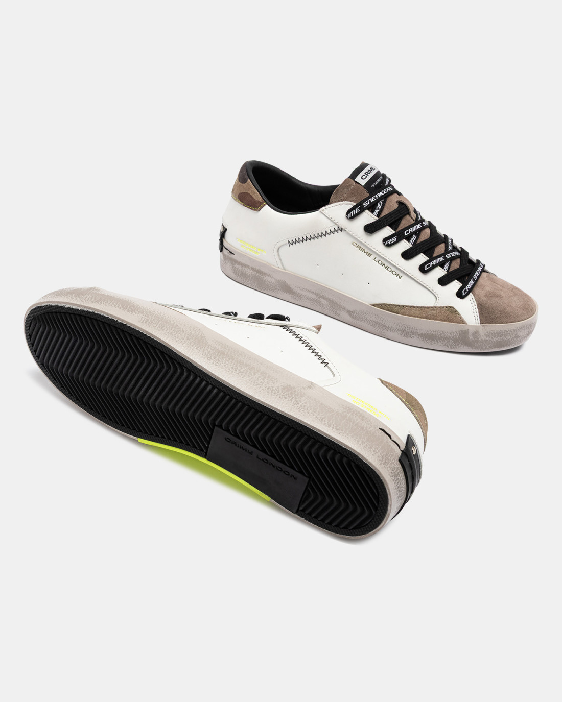 CRIME LONDON: DISTRESSED LIME CAMOUFLAGE
