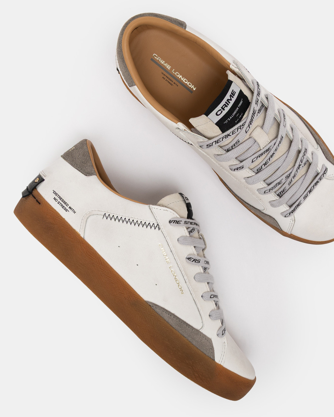 CRIME LONDON: DISTRESSED LUNAR WHITE