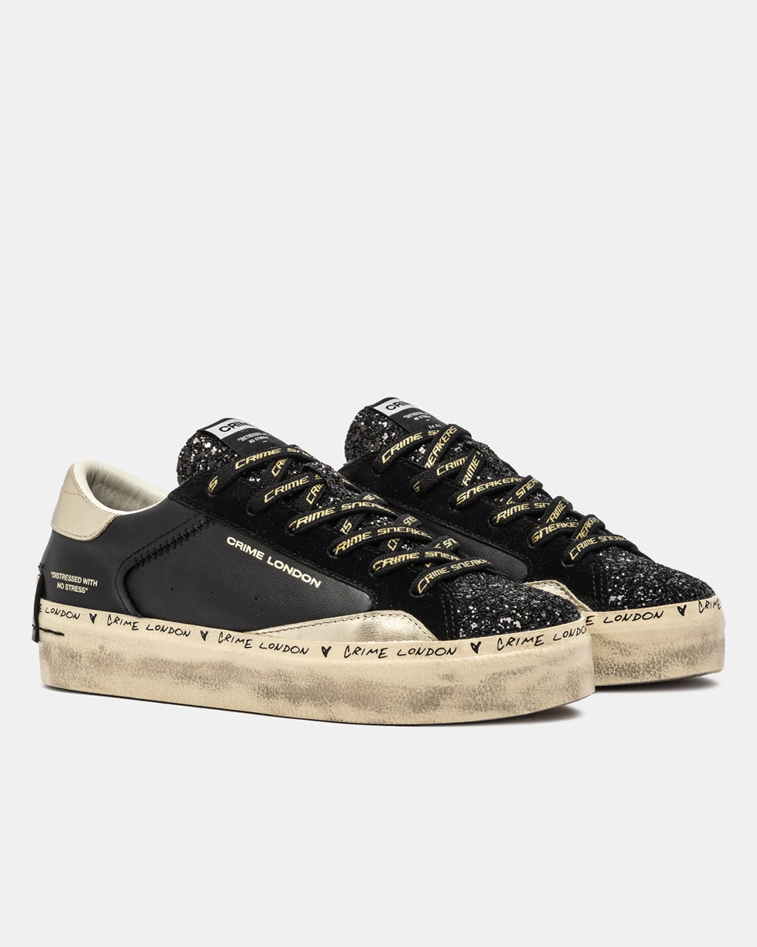 CRIME LONDON: DISTRESSED PLATFORM BLACK DUSK
