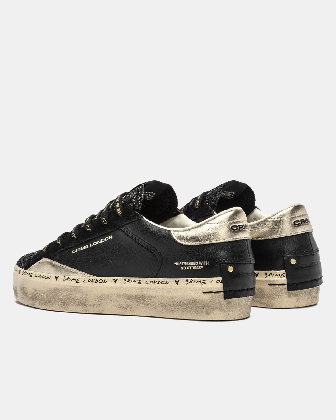 CRIME LONDON: DISTRESSED PLATFORM BLACK DUSK