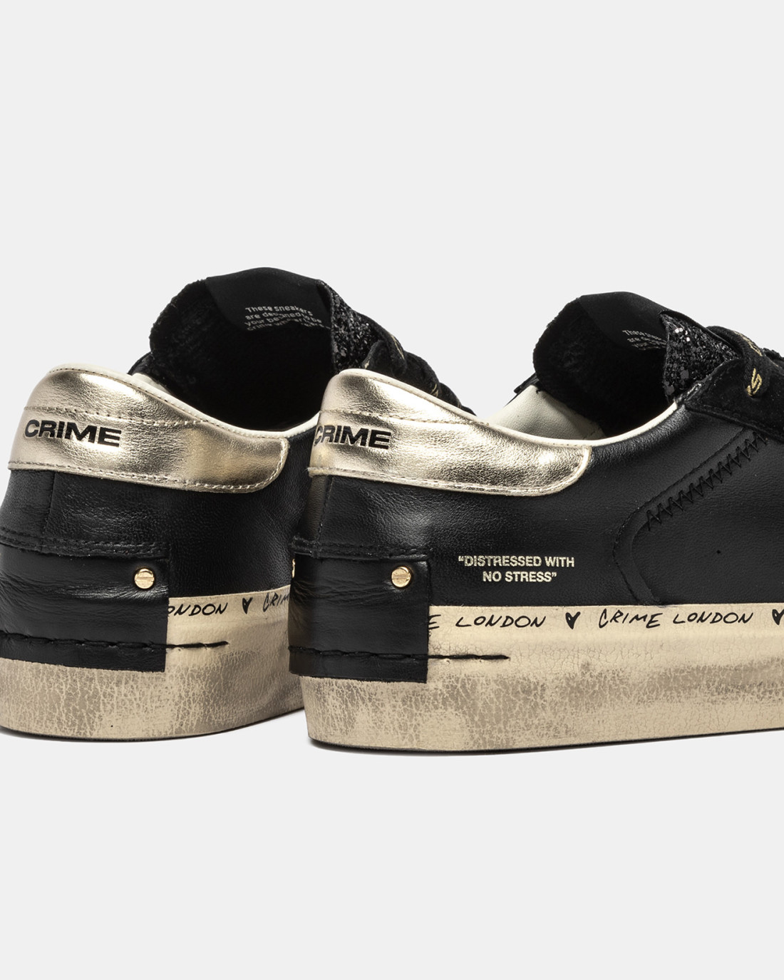 CRIME LONDON: DISTRESSED PLATFORM BLACK DUSK