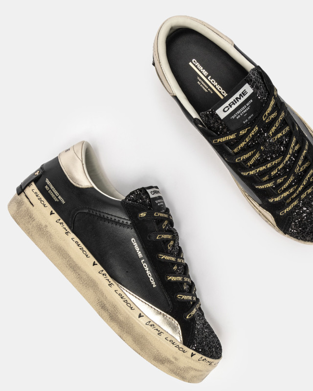 DISTRESSED PLATFORM BLACK DUSK