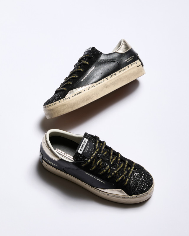 DISTRESSED PLATFORM BLACK DUSK