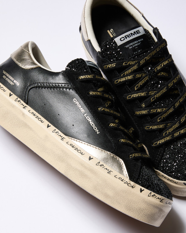 DISTRESSED PLATFORM BLACK DUSK