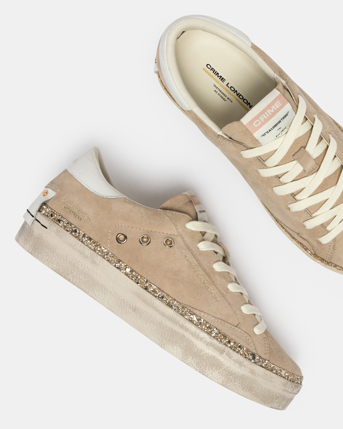 CRIME LONDON: DISTRESSED PLATFORM CARAMEL BRÛLÉE