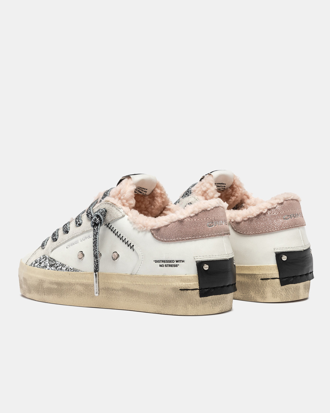 CRIME LONDON: DISTRESSED PLATFORM CLOUD PINK