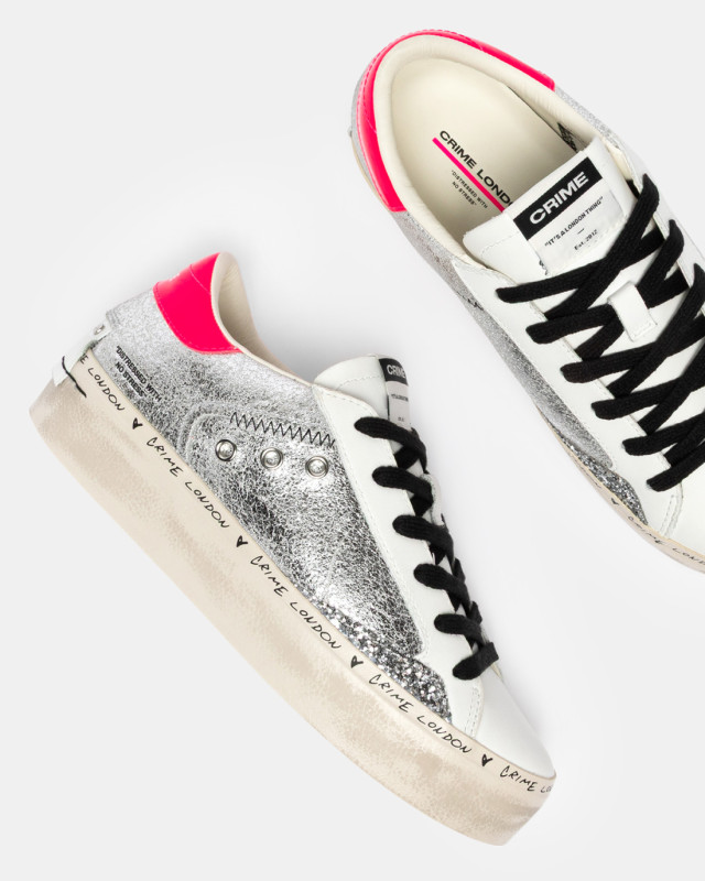 DISTRESSED PLATFORM SILVER SHINE