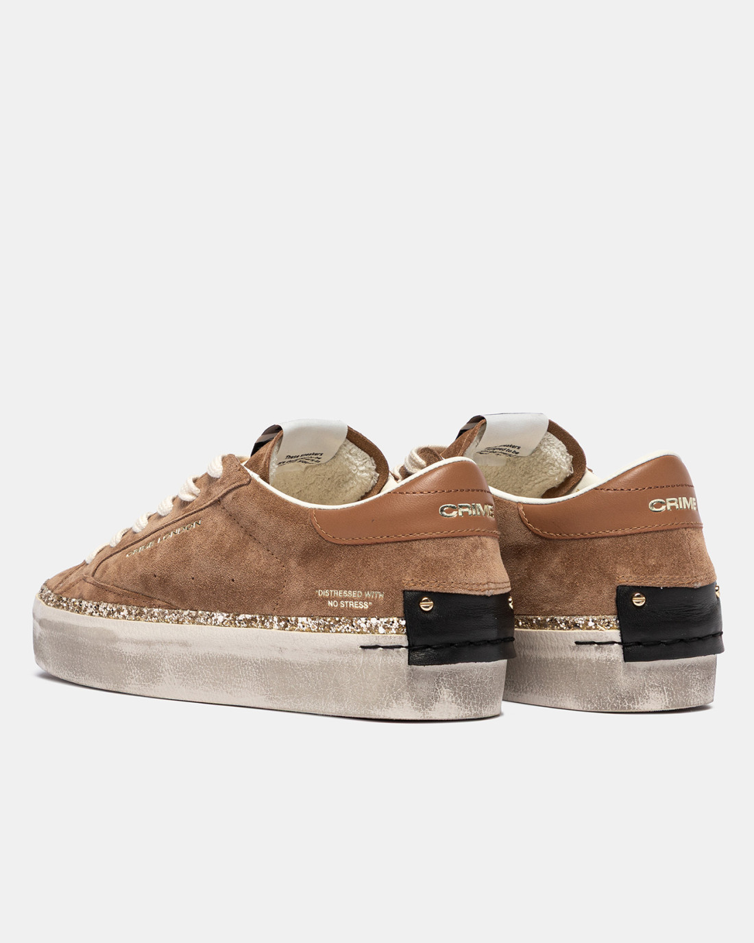CRIME LONDON: DISTRESSED PLATFORM TOFFEE MOCHA