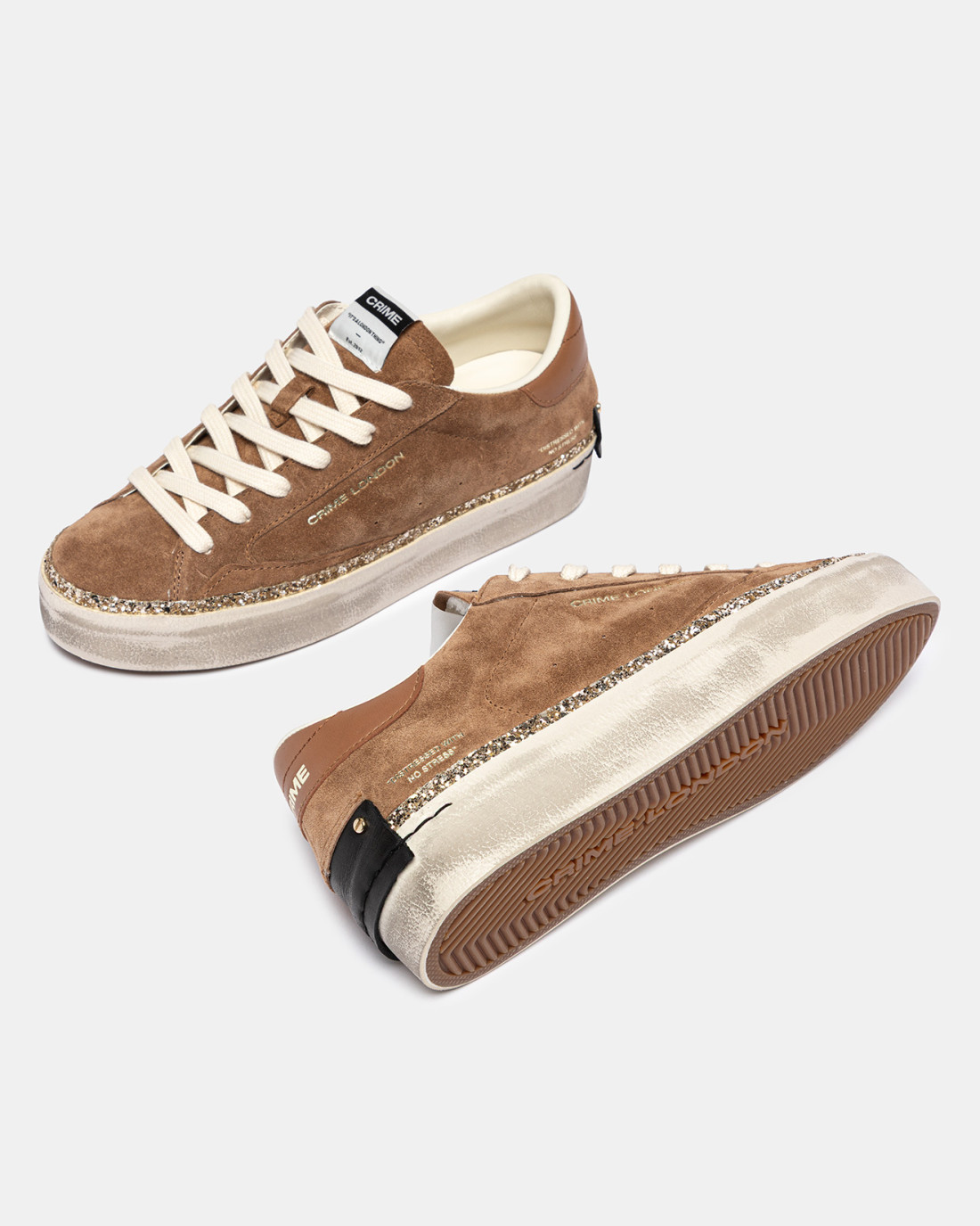 CRIME LONDON: DISTRESSED PLATFORM TOFFEE MOCHA