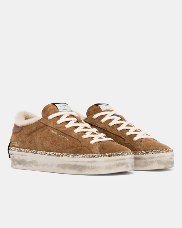 DISTRESSED PLATFORM TOFFEE MOCHA FURRY