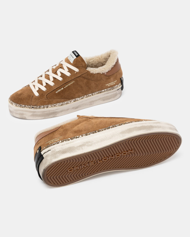 DISTRESSED PLATFORM TOFFEE MOCHA FURRY