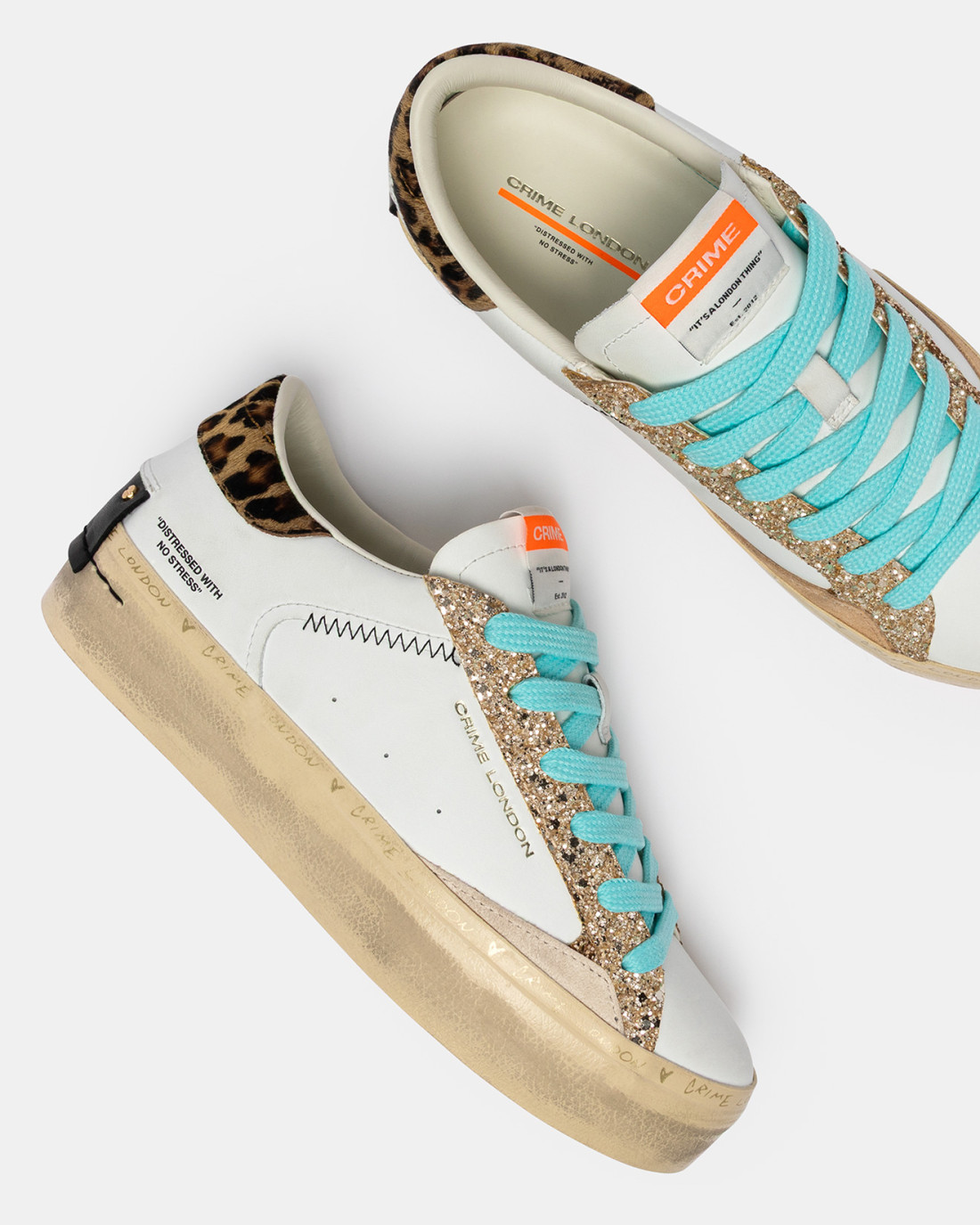 CRIME LONDON: DISTRESSED PLATFORM TROPICAL GOLD