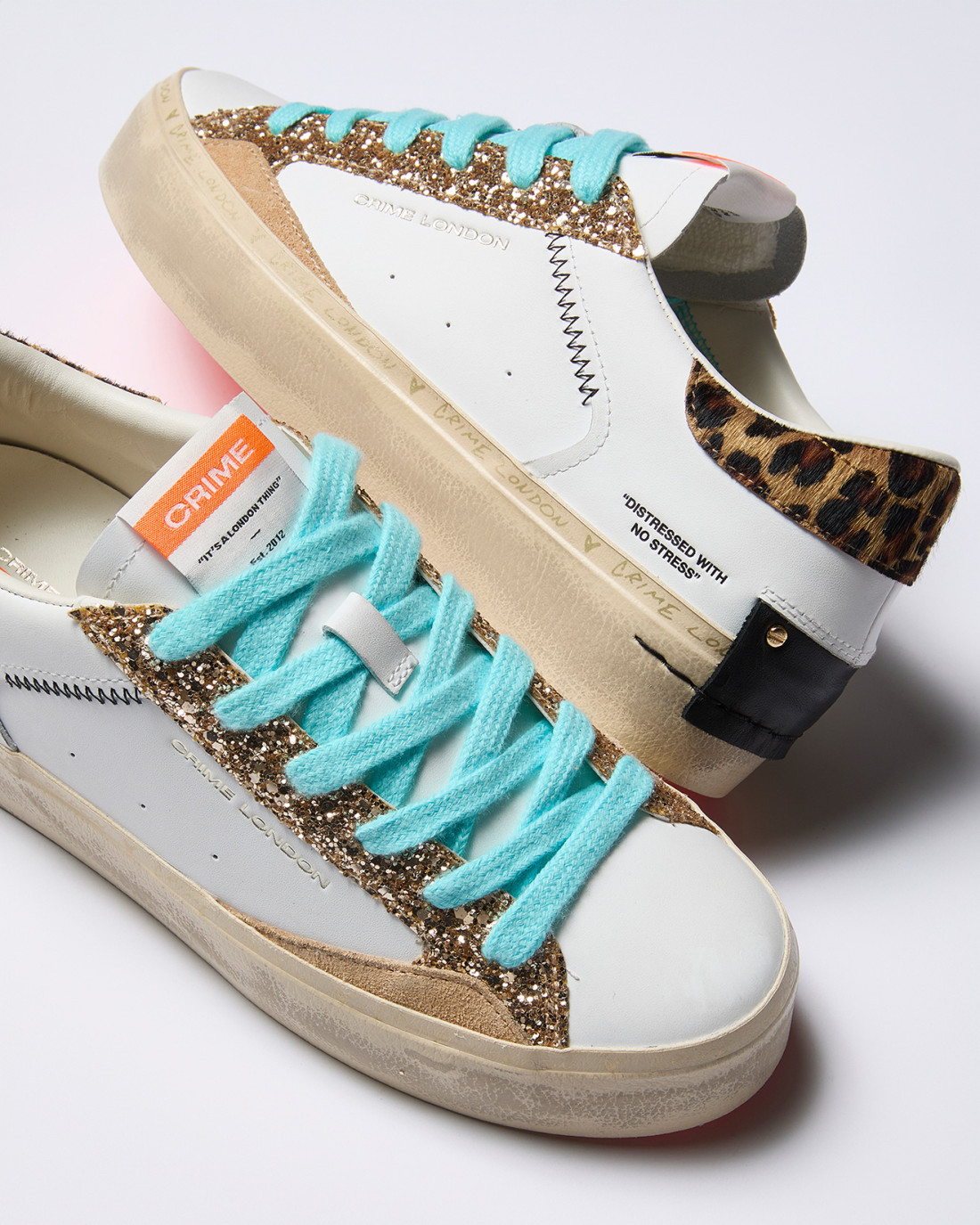 CRIME LONDON: DISTRESSED PLATFORM TROPICAL GOLD