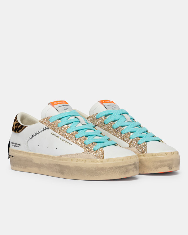 DISTRESSED PLATFORM TROPICAL GOLD