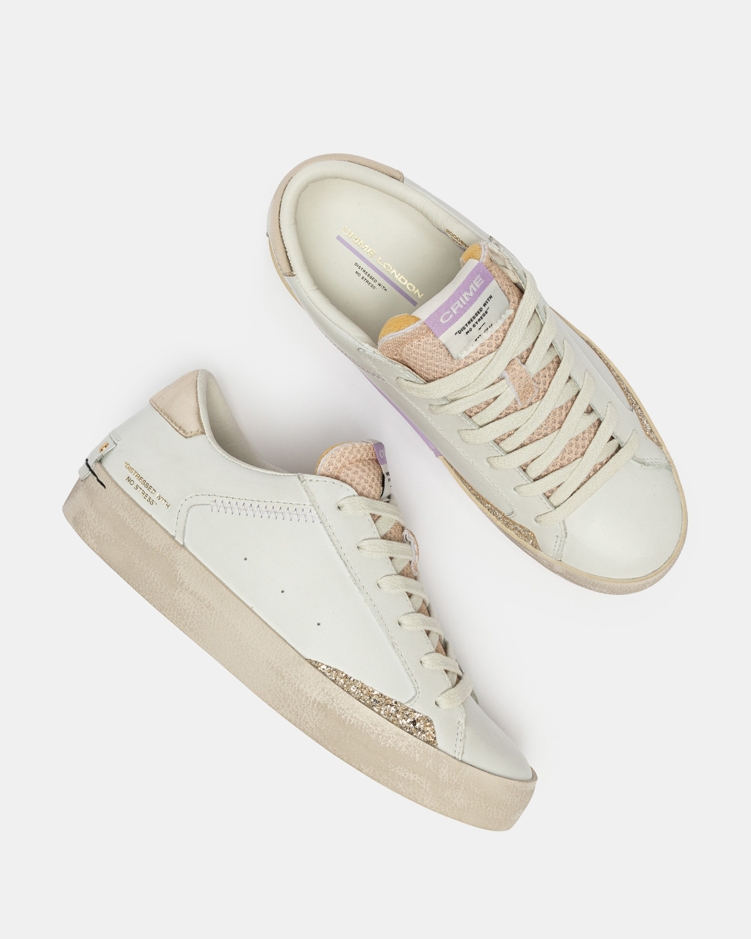 Distressed Sheer Lilac | Crime London