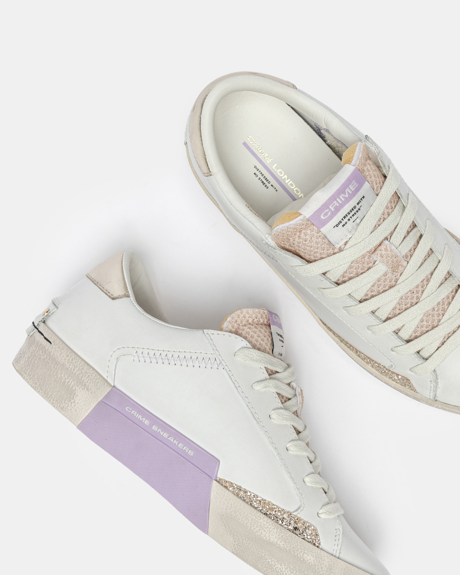 Distressed Sheer Lilac | Crime London