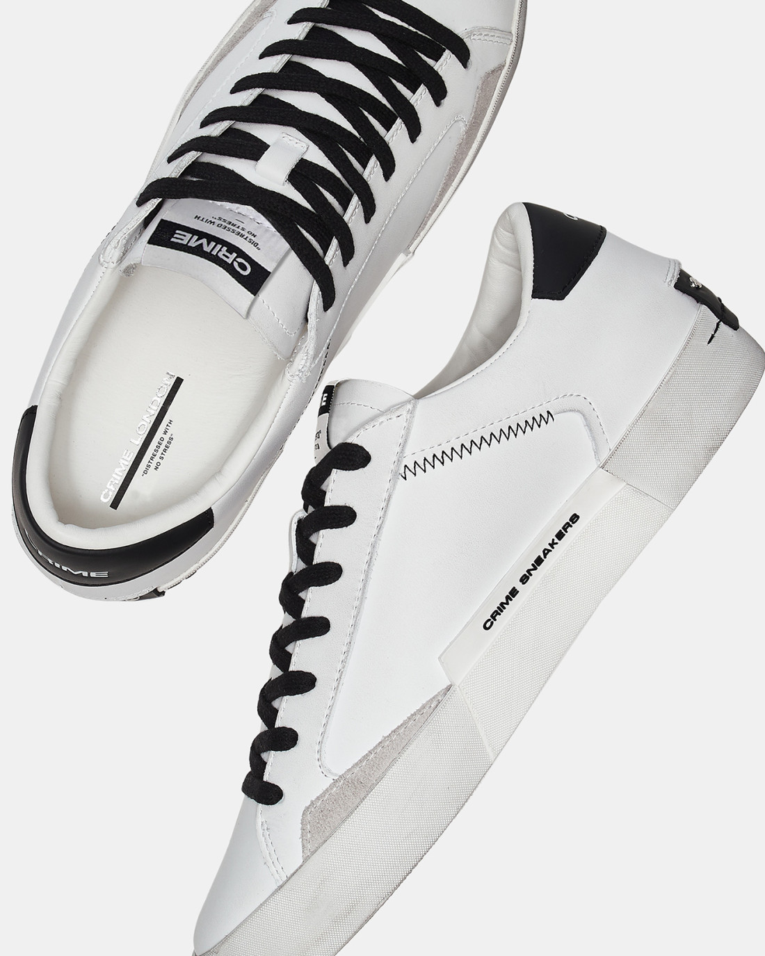 CRIME LONDON: DISTRESSED WHITE-BLACK