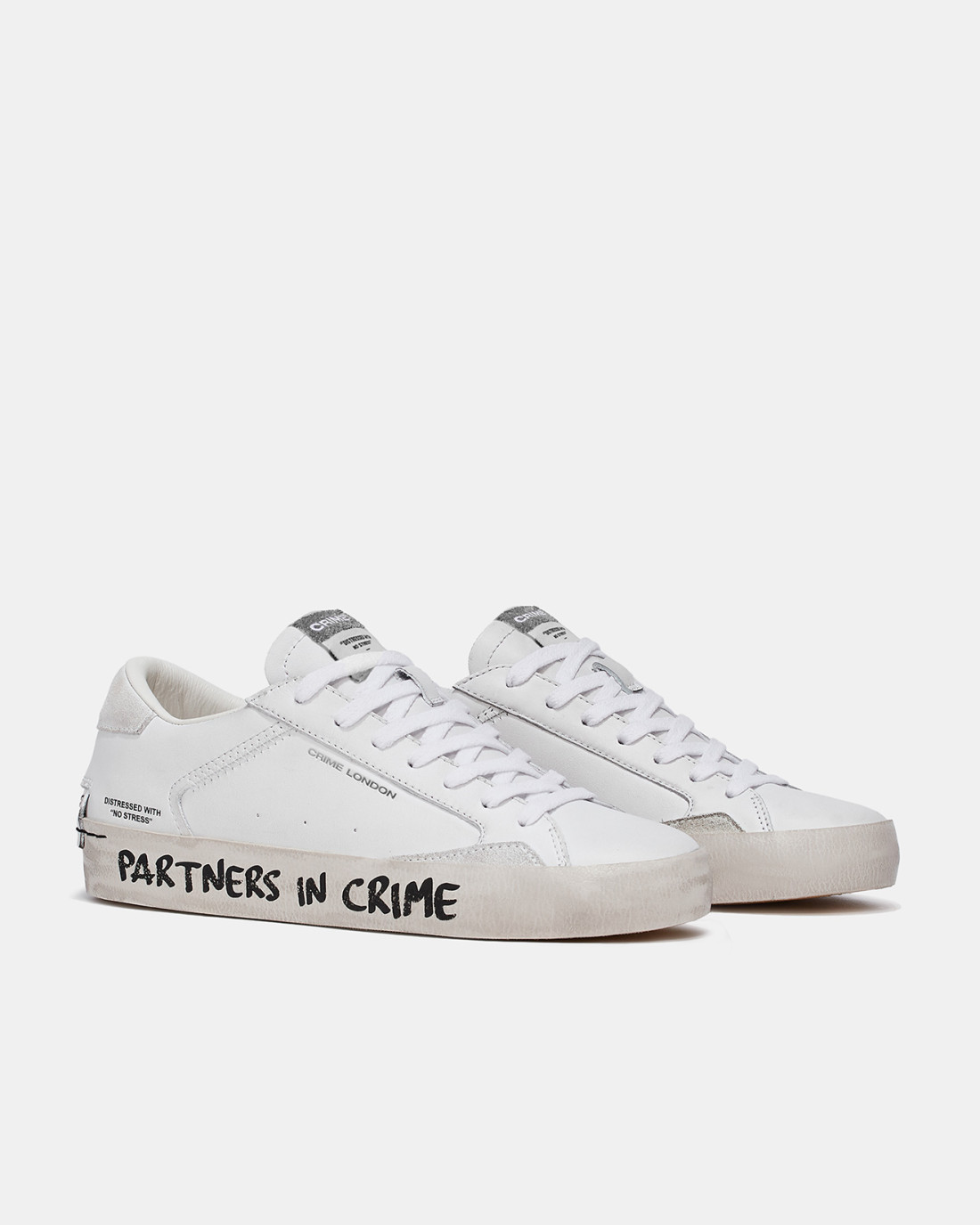 CRIME LONDON: DISTRESSED WHITE-GRAFFITI