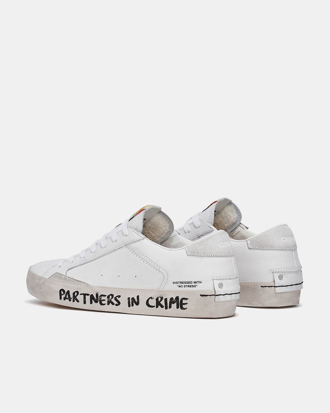 CRIME LONDON: DISTRESSED WHITE GRAFFITI
