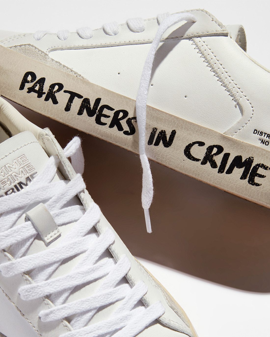 CRIME LONDON: DISTRESSED WHITE GRAFFITI