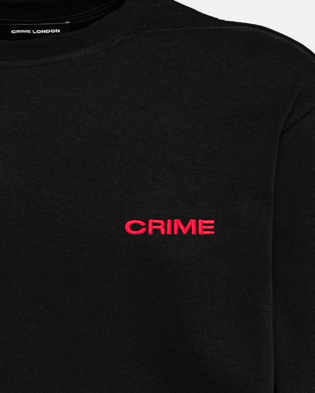 CRIME LONDON: LOOSE FIT CREW NECK T-SHIRT IBIZA