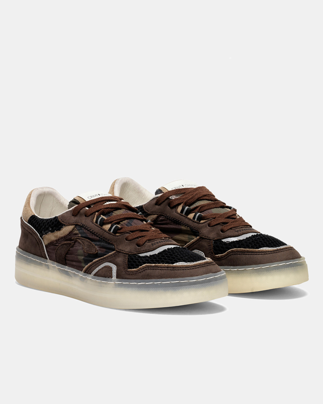 CRIME LONDON: LOW TOP OFF COURT BROWN