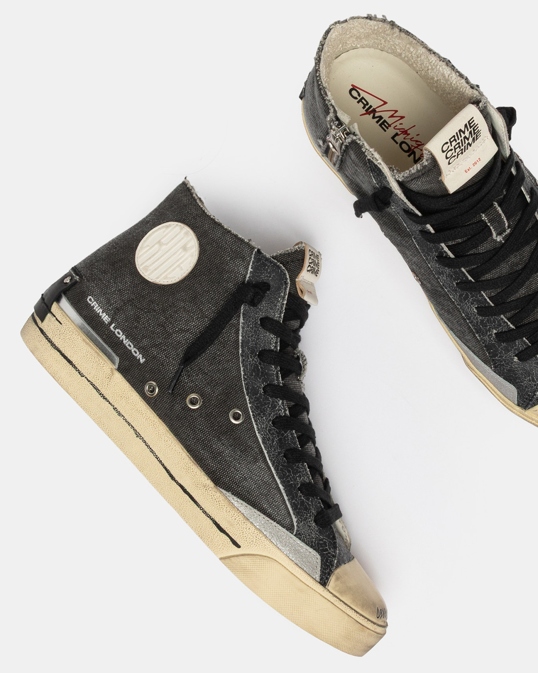 CRIME LONDON: RECUT HIGH BLACK CHARCOAL