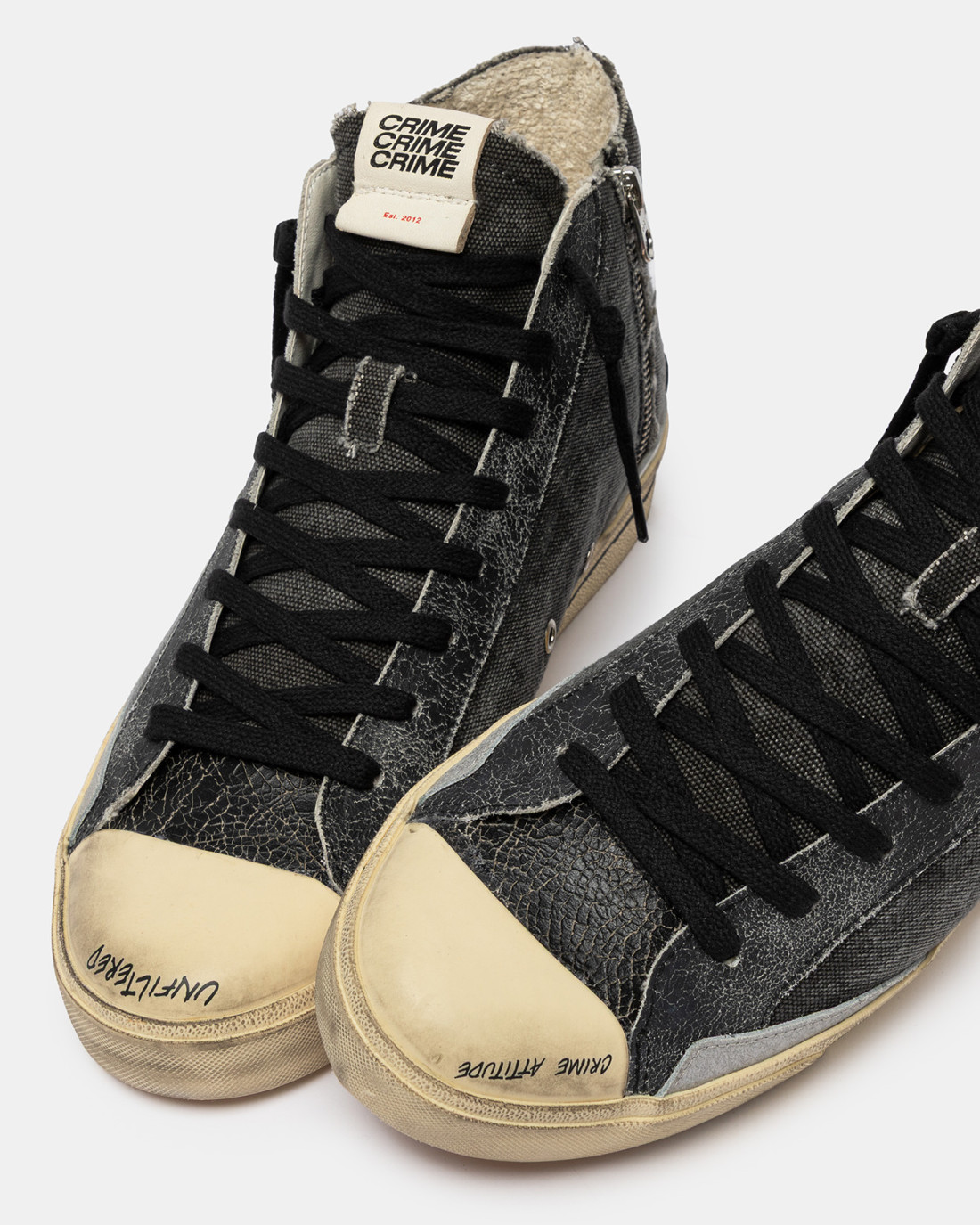 CRIME LONDON: RECUT HIGH BLACK CHARCOAL