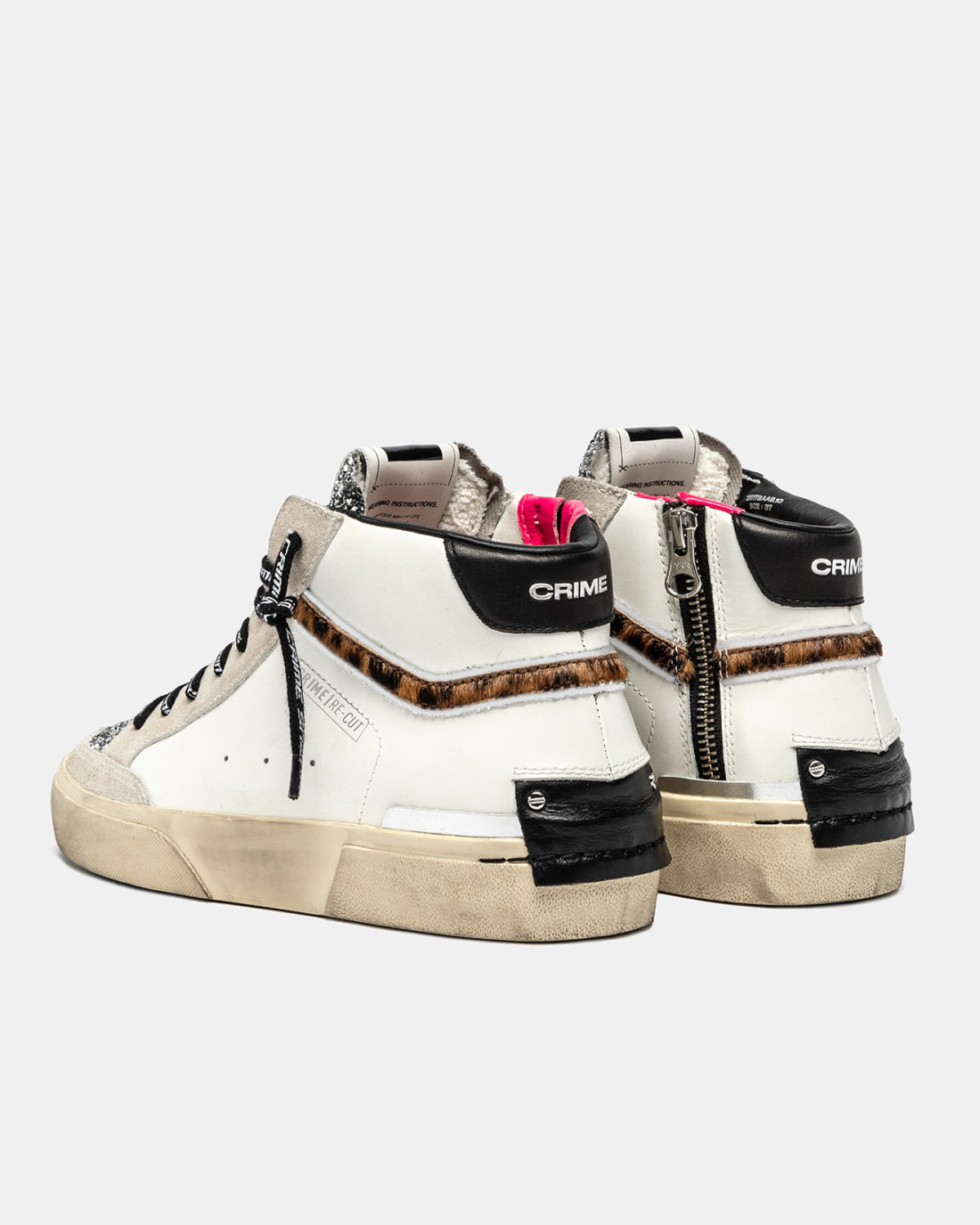 CRIME LONDON: RECUT HIGH WHITE CHEETAH