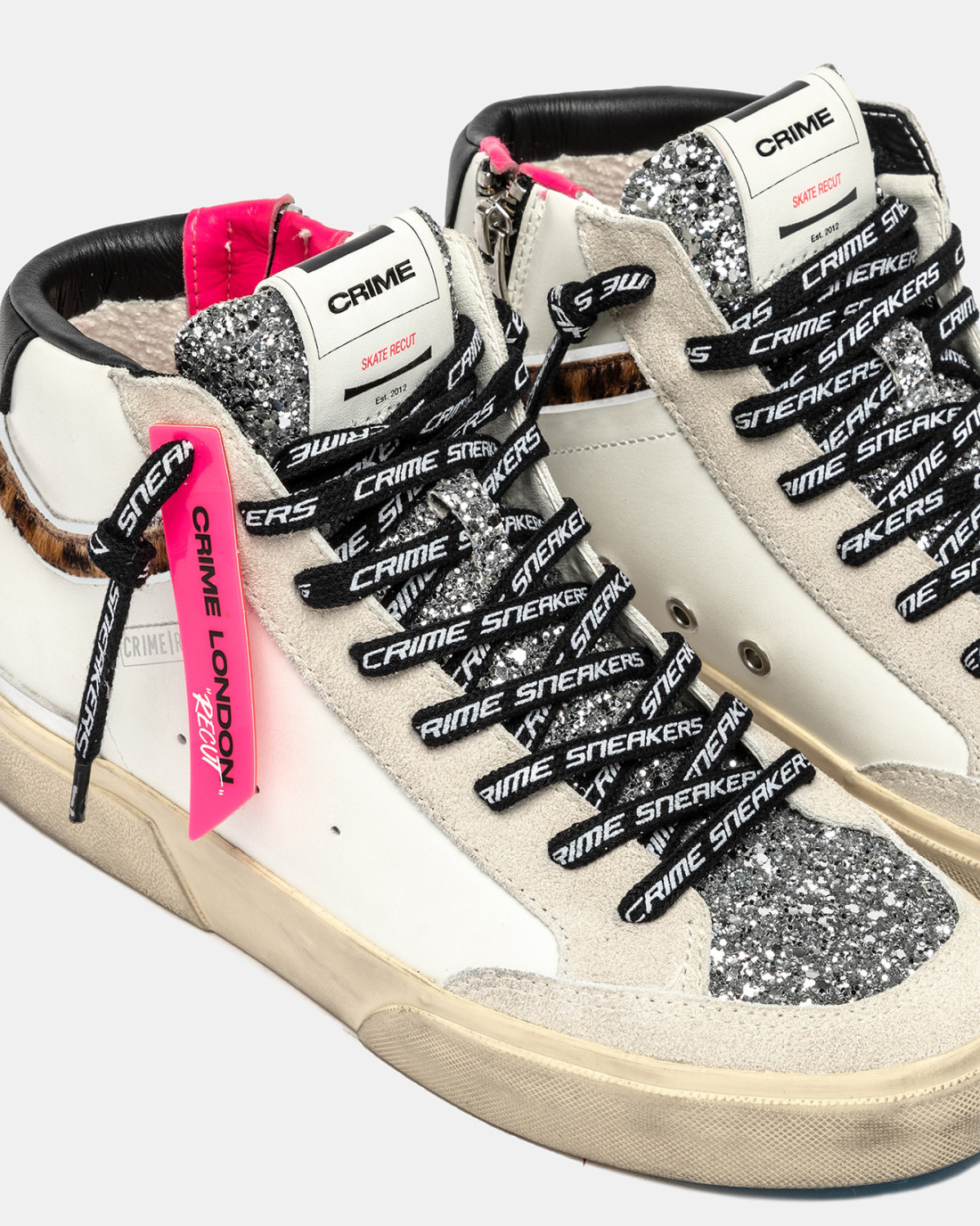 CRIME LONDON: RECUT HIGH WHITE CHEETAH