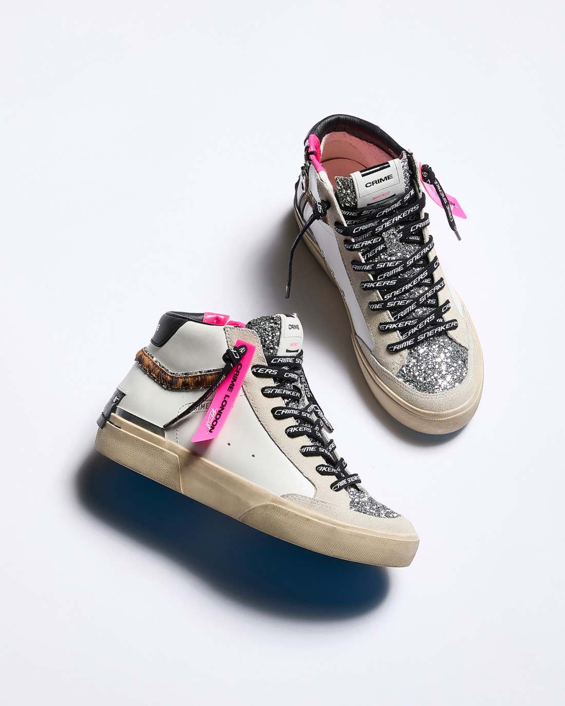 CRIME LONDON: RECUT HIGH WHITE CHEETAH