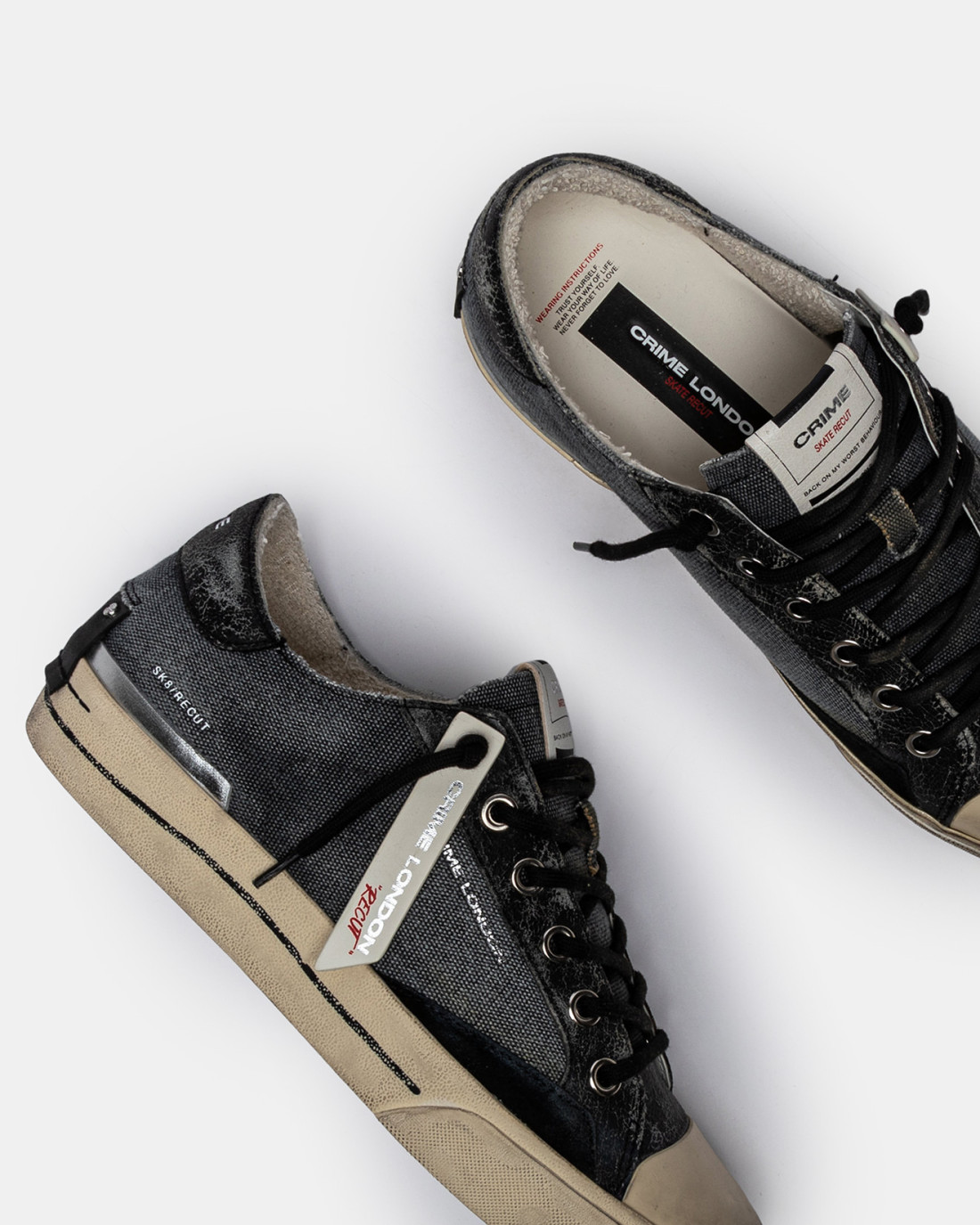 CRIME LONDON: RECUT LOW FADED CARBON