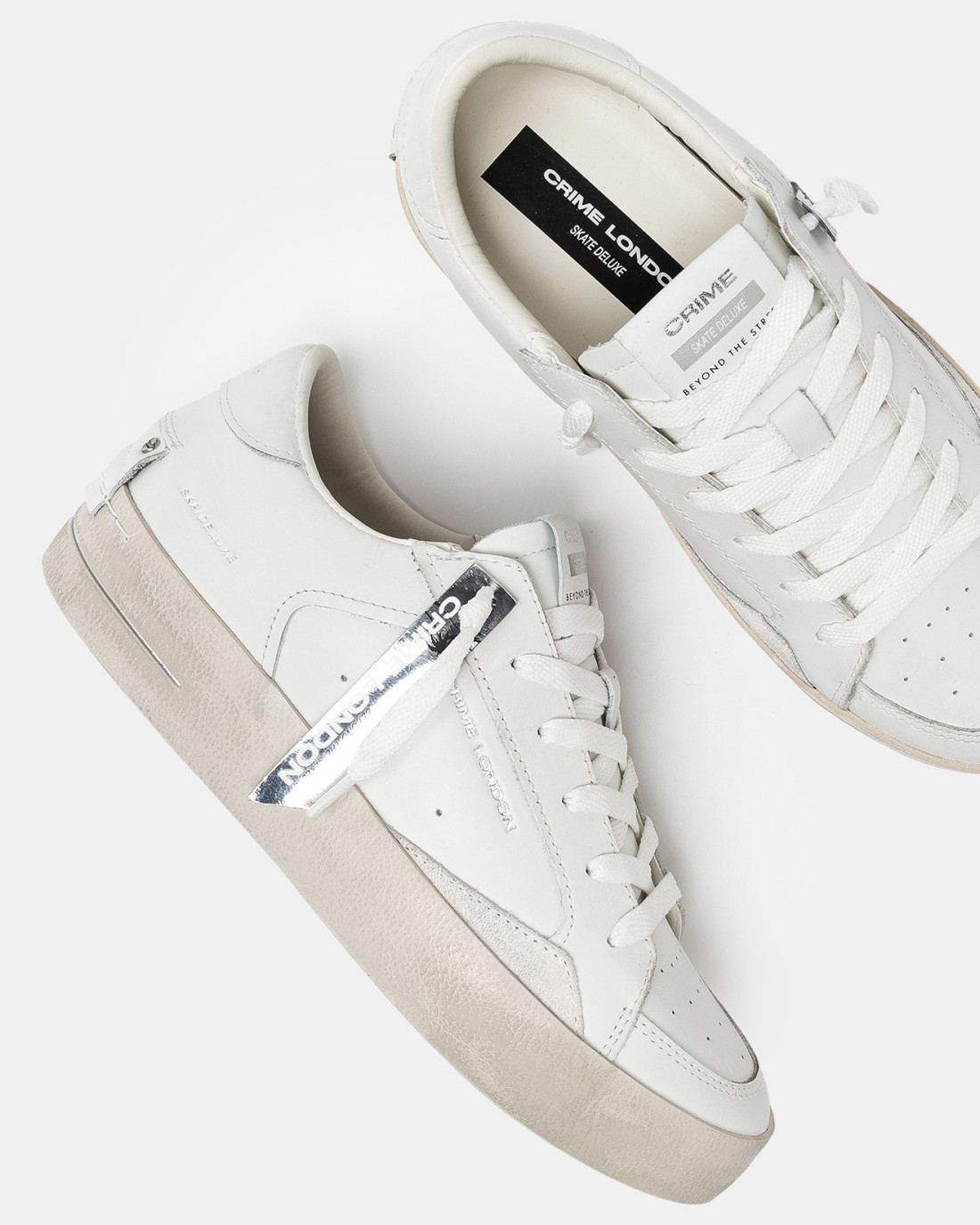 CRIME LONDON: SK8 DELUXE ALL WHITE