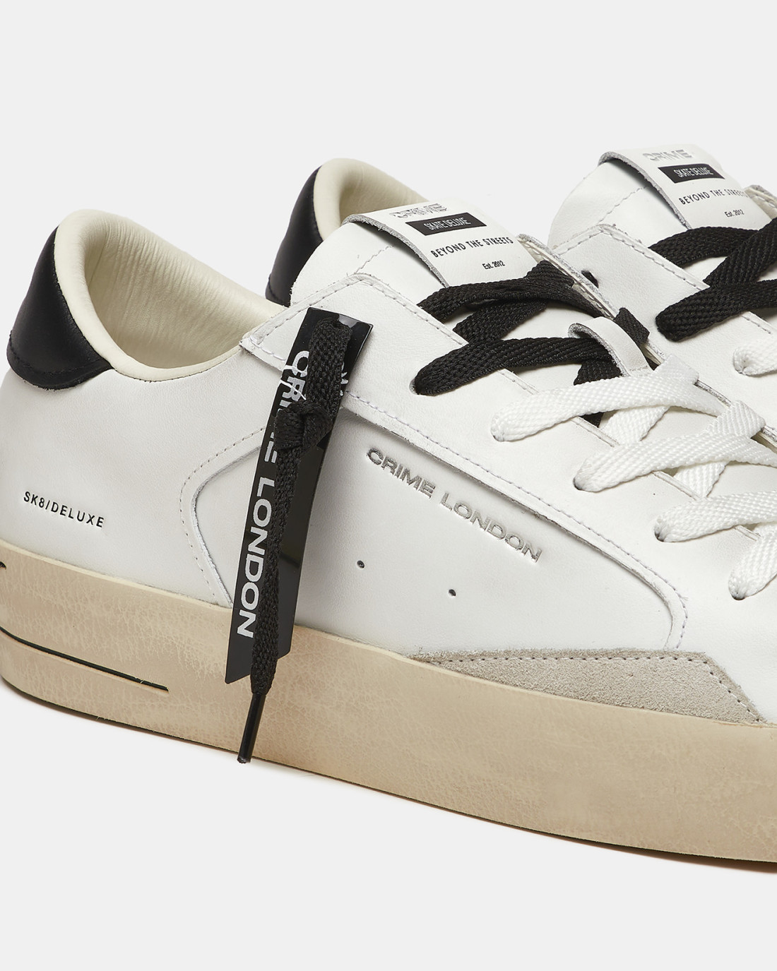 CRIME LONDON: SK8 DELUXE WHITE BLACK