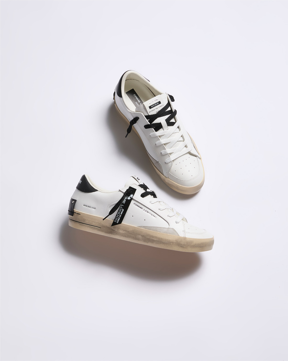 CRIME LONDON: SK8 DELUXE WHITE BLACK