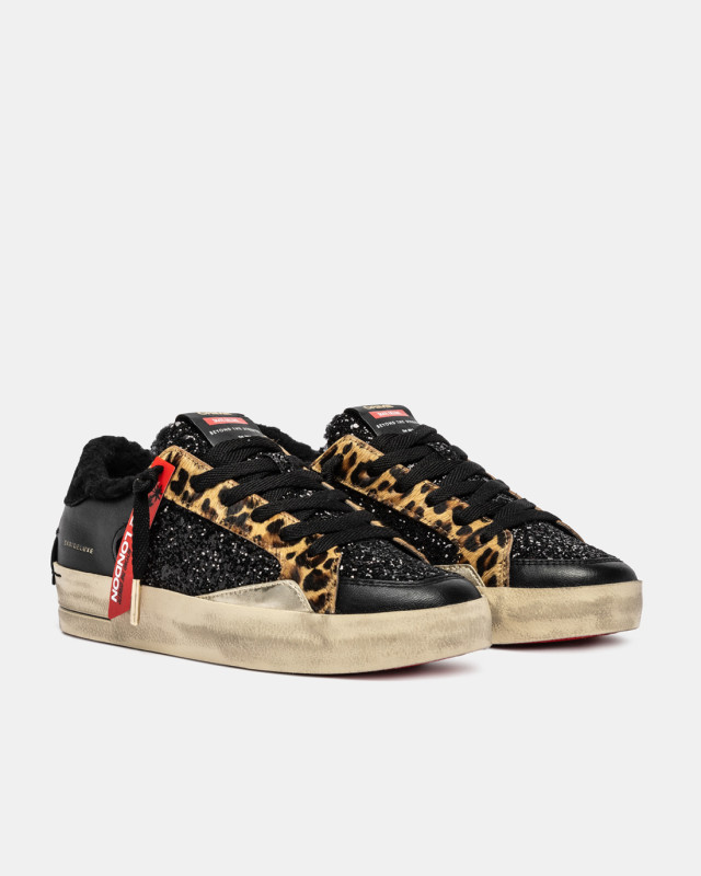 SK8 DELUXE BLACK CHEETAH FUZZY