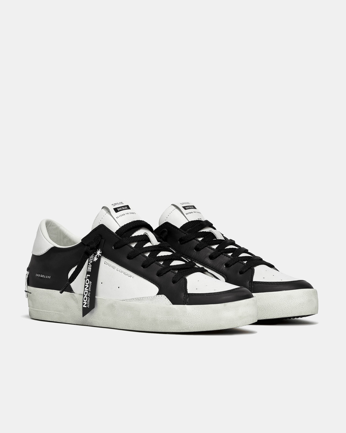 CRIME LONDON: SK8 DELUXE BLACK-WHITE