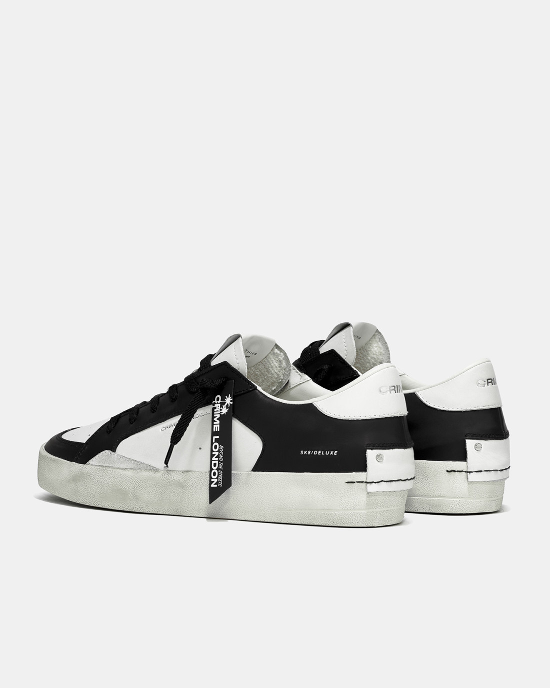 CRIME LONDON: SK8 DELUXE BLACK-WHITE