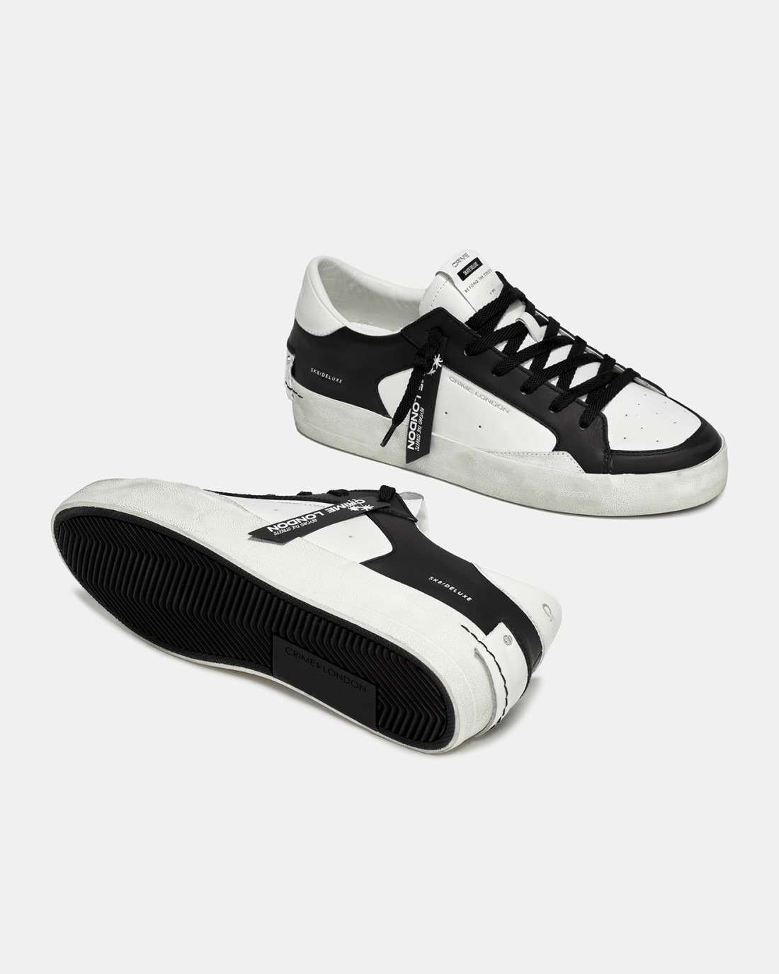 CRIME LONDON: SK8 DELUXE BLACK-WHITE