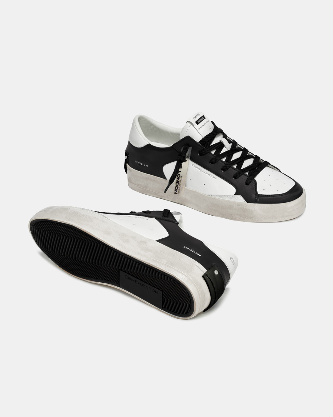 CRIME LONDON: SK8 DELUXE BLACK WHITE