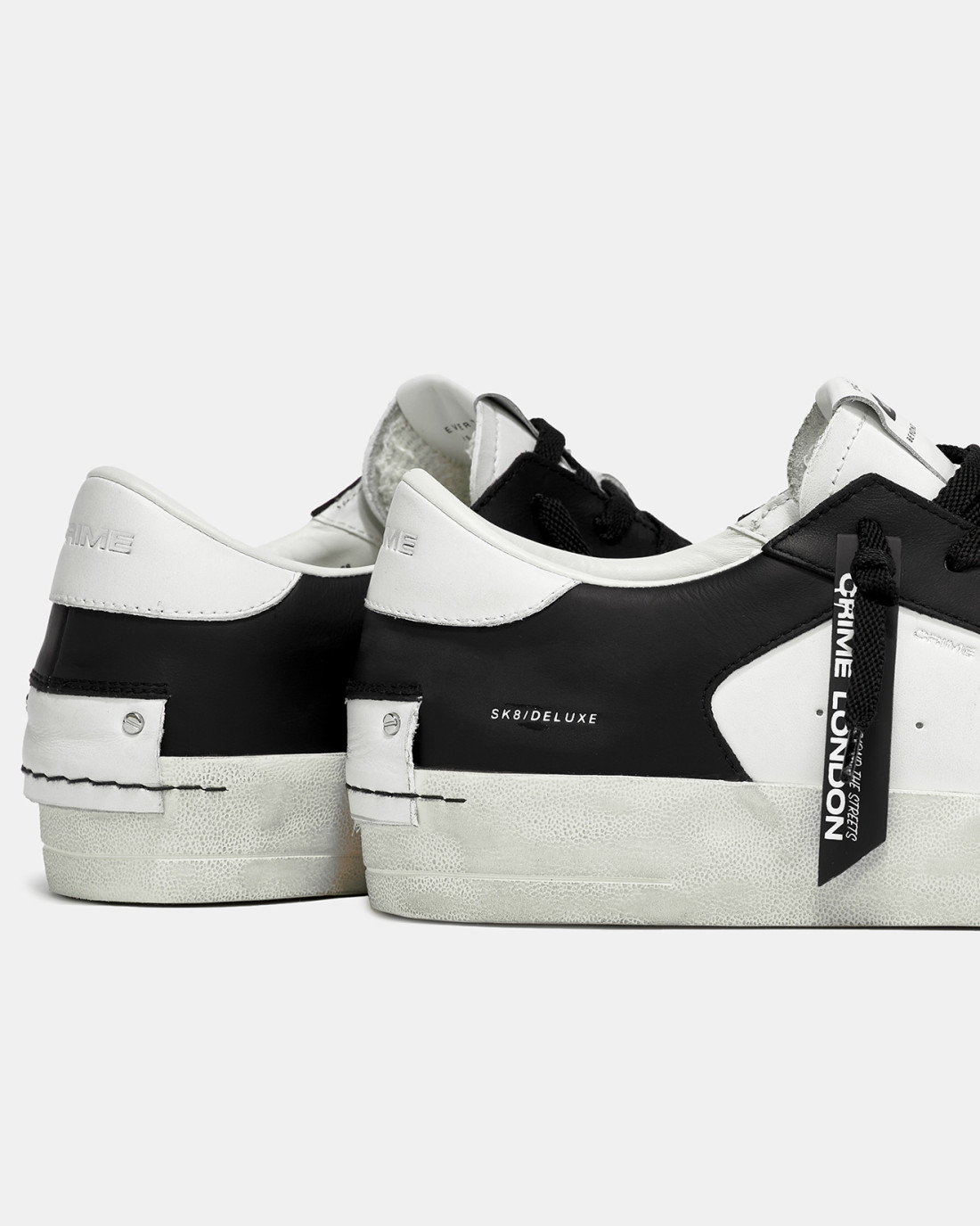 CRIME LONDON: SK8 DELUXE BLACK-WHITE