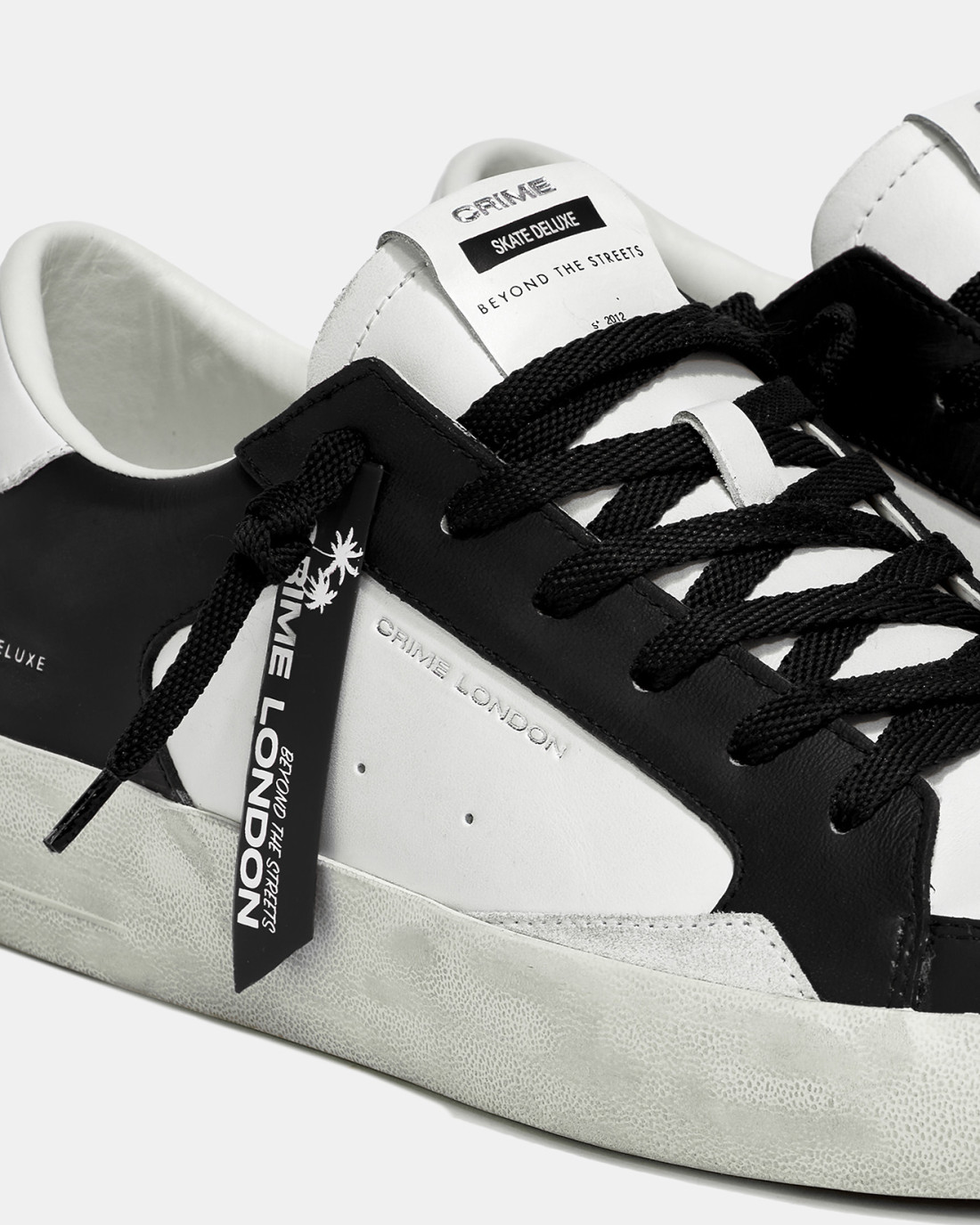 CRIME LONDON: SK8 DELUXE BLACK-WHITE