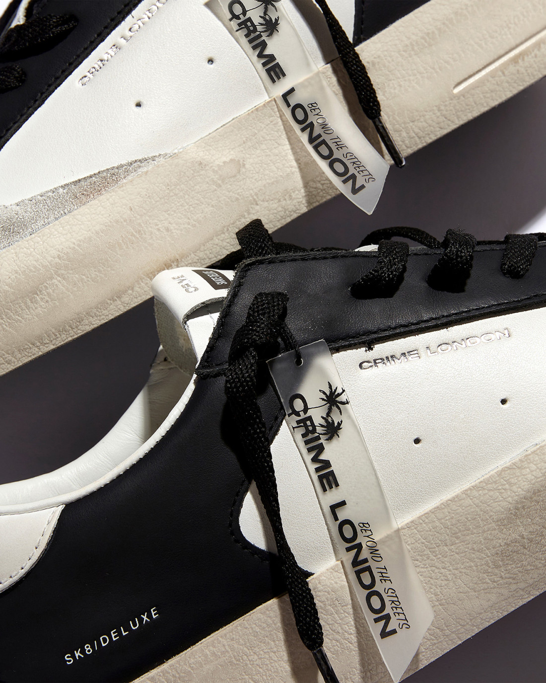 CRIME LONDON: SK8 DELUXE BLACK-WHITE